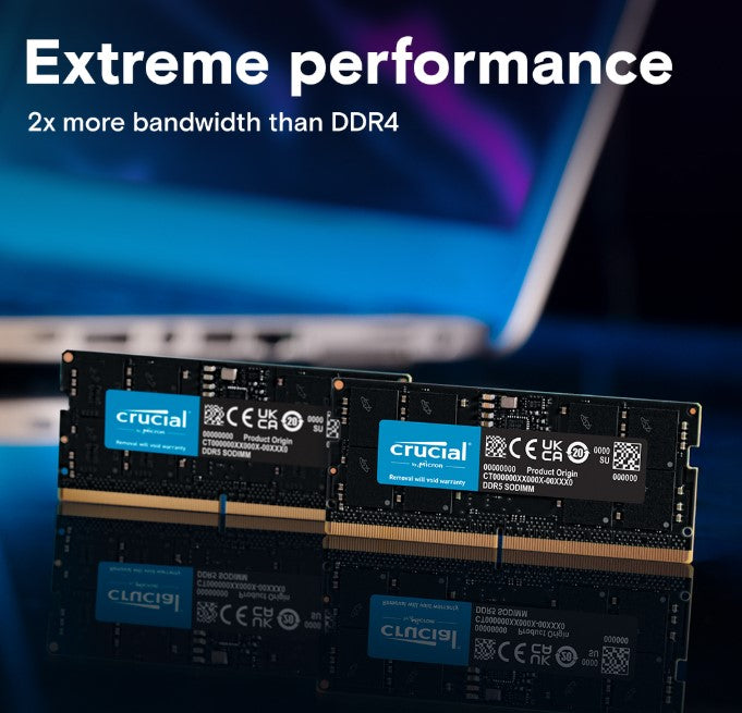 Crucial DDR5 5600Mhz Sodimm Laptop 8GB | 16GB | 32GB | – TechDeals