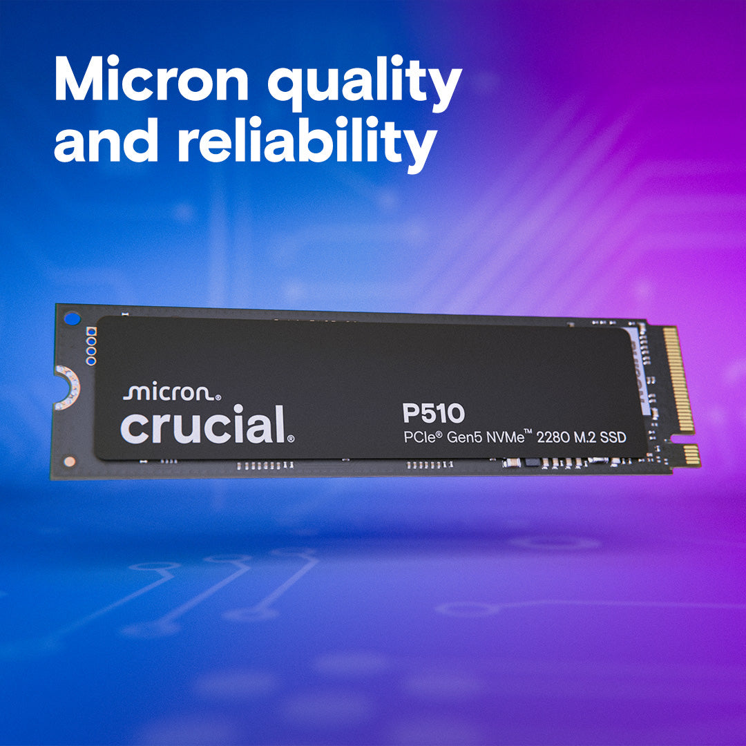 【M.2 SSD】2TB P510 Gen5 Crucial P510 2TB PCIe Gen5 NVMe M.2 SSD 1TB/2TB – TechDeals Pte Ltd