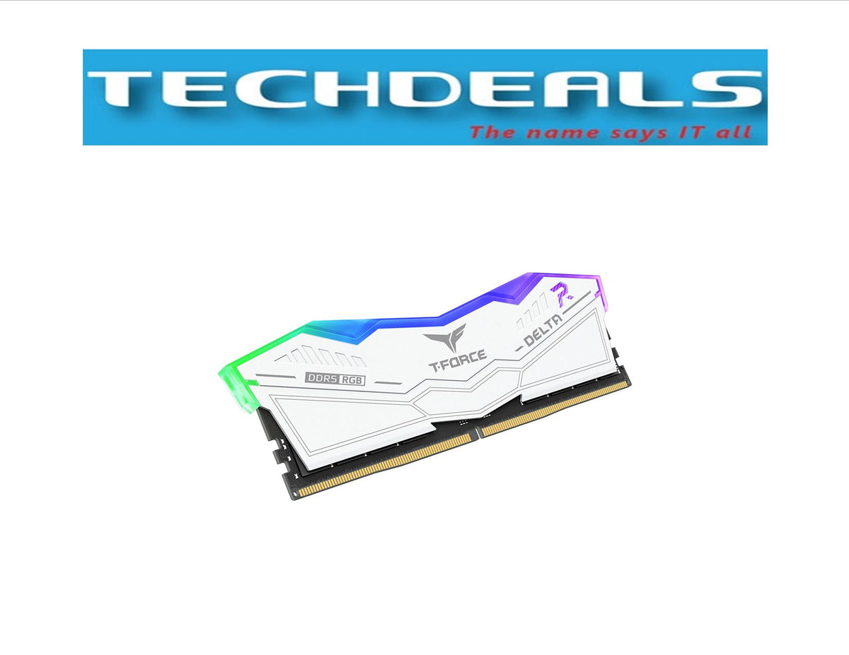 Team T-Force Delta RGB 32GB(16Gx2) DDR5 6000Mhz CL30 Black | White