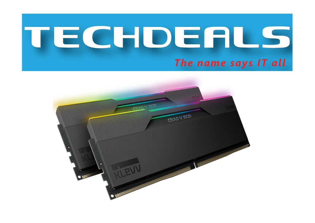 KLEVV Cras V RGB DDR5 6400MHz CL32 Desktop RAM – 32GB/48GB/64GB Kits (2x16GB/2x24GB/2x32GB) – Black & White