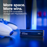 Crucial P510 PCIe Gen5 NVMe 2280 M.2 SSD with heatsink 1TB/2TB