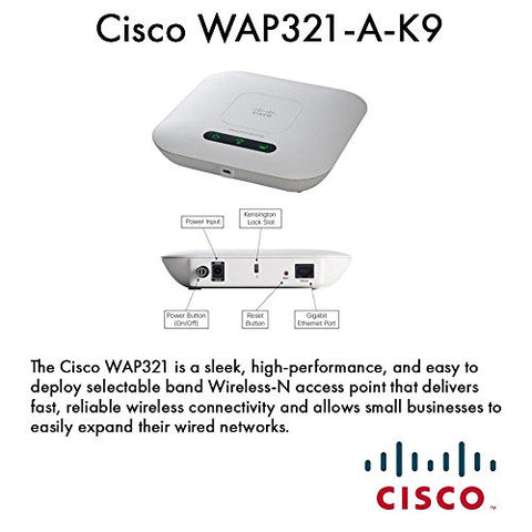 Cisco Dual-Band Single Radio Access Point w/PoE WAP321-A-K9