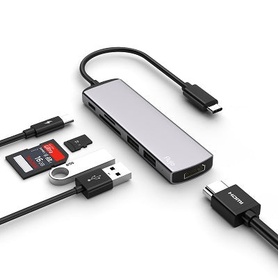 Flujo CH-54 USB C Multi-Function Adapter - Grey