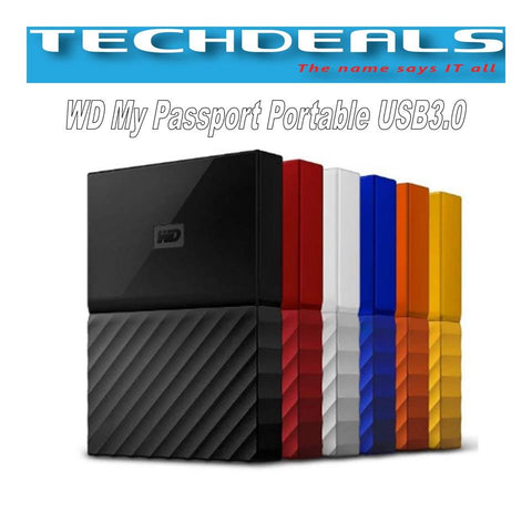 WD MY PASSPORT PORTABLE STORAGE 1TB BLUE USB3.0 - 3yrs Warranty