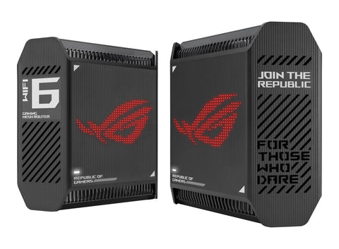 Asus ROG Rapture GT6 AX10000 WiFi 6 Tri-Band Mesh w/2.5Gbps Port - 2 Pack - Black
