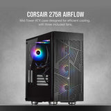 Carbide Series 275R Airflow Mid-Tower Gaming Case, Black  ( Tempered Glass )
