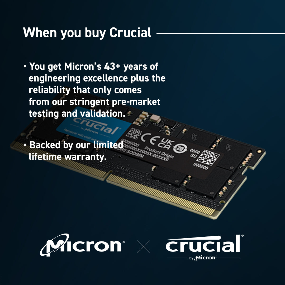 Crucial DDR5 5600 Sodimm Laptop RAM Memory – TechDeals Pte Ltd