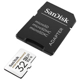 SDSQQNR High Endurance UHS-I C10 U3 V30 4K R100/W40 MicroSD Card w/Adapter