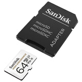 SDSQQNR High Endurance UHS-I C10 U3 V30 4K R100/W40 MicroSD Card w/Adapter