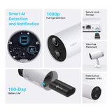 Tp-Link Tapo C400S2 Full HD Smart Wire-Free Security Camera System, 2-Camera System
