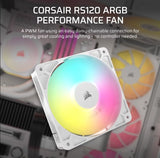 CORSAIR RS120 ARGB 120mm PWM Fan, Single Pack - White