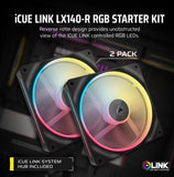 CORSAIR iCUE LINK LX140-R RGB 140mm PWM Reverse Fans Starter Kit