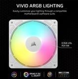 CORSAIR RS120 ARGB 120mm PWM Fan, Single Pack - White