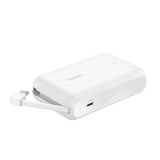 Belkin BoostCharge Powerbank 10K W/integrated Cable Black | White