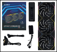Lian Li UNI FAN TL Wireless Reverse 120mm RGB – 1 & 3 Pack, Black/White