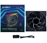 Lian Li UNI FAN TL Wireless LCD / LCD Reverse 140mm RGB – 1 Pack with Controller, Black/White, 3-Year Warranty
