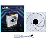 Lian Li UNI FAN TL Wireless LCD / LCD Reverse 140mm RGB – 1 Pack with Controller, Black/White, 3-Year Warranty