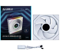 Lian Li UNI FAN TL Wireless LCD / LCD Reverse 140mm RGB – 1 Pack with Controller, Black/White, 3-Year Warranty