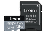 Lexar Professional 1066x microSDXC UHS-I Card 128GB SILVER Series