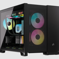 CORSAIR 2500D AIRFLOW Micro ATX Dual Chamber PC Case, Black