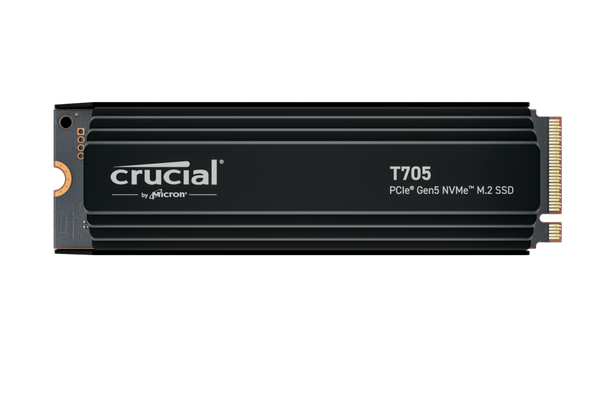 Crucial T705 PCIe Gen5 NVMe M.2 SSD with heatsink - 1TB | 2TB | 4TB