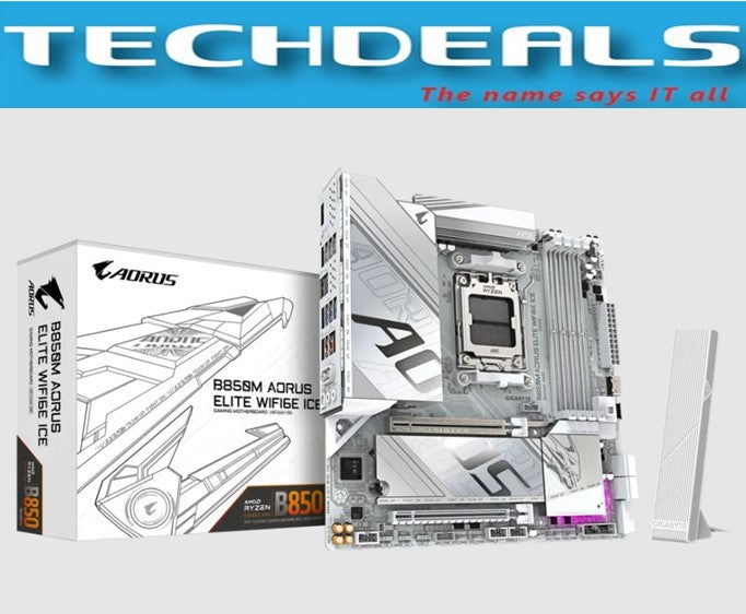 Gigabyte B850M AORUS ELITE WF6E ICE AM5 M-Atx Motherboard