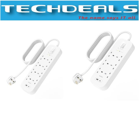 Belkin Surge Protector w\1xUSB-C & 1xUSB-A | SRB002af2M 6-Outlet |SRB003af2M 8-Outlet |