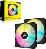 Corsair iCUE AF120 RGB SLIM, Fluid Dynamic RGB Fan, Black - Dual Pack