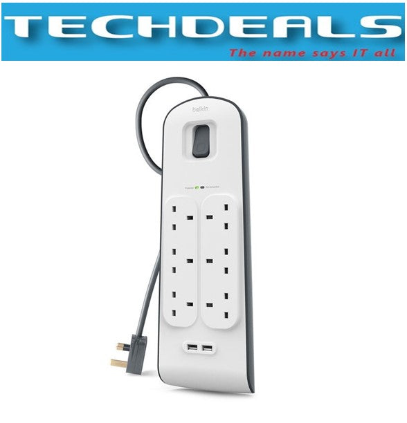 Belkin BSV604SA2M 2.4Amp USB Charging 6-outlet Surge Protection Strip