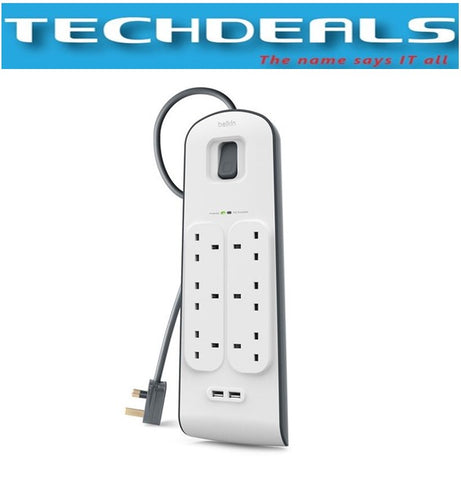 Belkin BSV604SA2M 2.4Amp USB Charging 6-outlet Surge Protection Strip