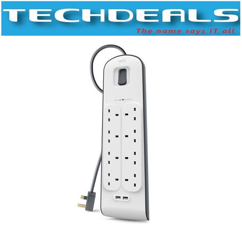 Belkin BSV804SA2M 2.4Amp USB Charging 8-outlet Surge Protection Strip