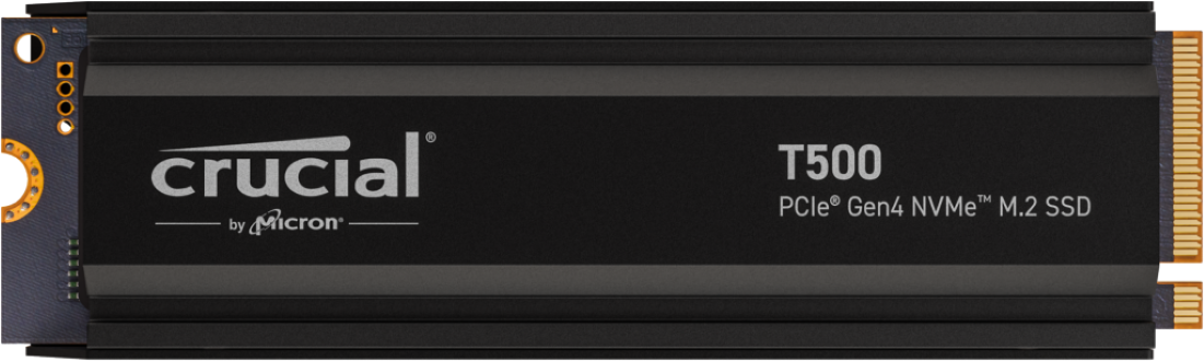 Crucial T500 PCIe Gen4 NVMe M.2 SSD with heatsink - 1TB | 2TB