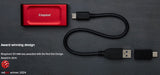 Kingston XS1000 Portable SSD USB3.2 Gen2 | BLACK | RED |