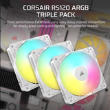 CORSAIR RS120 ARGB 120mm PWM Fans Triple Pack - White