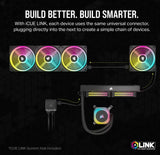 CORSAIR iCUE LINK QX120 RGB, 120mm Magnetic Dome RGB Fan, Starter Kit (Triple Fan Kit)