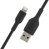 Belkin BoostCharge Pro Braided Lightning to USB-A Cable (1m / 3.3ft, Black)
