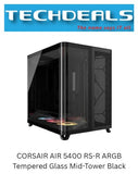 CORSAIR AIR 5400 RS-R ARGB Tempered Glass Mid-Tower Black