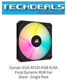 Corsair iCUE AF120 RGB SLIM, Fluid Dynamic RGB Fan, Black - Single Pack