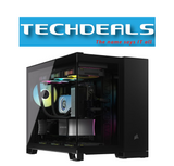 CORSAIR iCUE LINK 2500X RGB Micro ATX Dual Chamber PC Case, Black