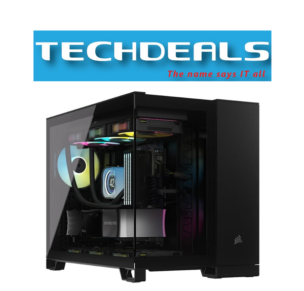 CORSAIR iCUE LINK 2500X RGB Micro ATX Dual Chamber PC Case, Black