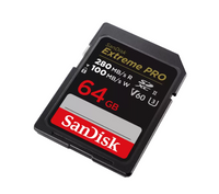 Extreme Pro SDXC,64GB, V60, U3, C10, UHS-II, 280MB/s R, 100MB/s W, 4x6