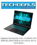 Gigabyte Gaming A16, FHD+, i7-13620H, RTX 5060 8G, DDR5 16GB x2, M.2 1TB x1, Win 11 Home Black