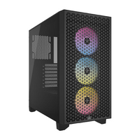 Corsair 3000D Airflow RGB Mid-Tower PC Case - Black - 3x AR120 RGB Fans