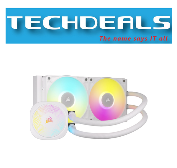 CORSAIR iCUE LINK TITAN 240 RX RGB Liquid CPU Cooler with RX120 RGB fans - White