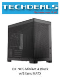 OKINOS MiniArt 4 Black - w/3 fans MATX
