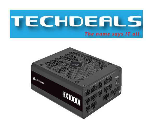 Corsair HX1000i Fully Modular Ultra-Low Noise ATX PSU - ATX 3.0 & PCIe 5.0 Compliant - 80+ Platinum