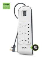 Belkin BSV604SA2M 2.4Amp USB Charging 6-outlet Surge Protection Strip