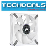 Corsair ML120 RGB ELITE, 120mm Magnetic Levitation RGB Fan, 3-Pack with Lighting Node CORE - White