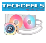 CORSAIR iCUE LINK TITAN 240 RX LCD Liquid CPU Cooler - White