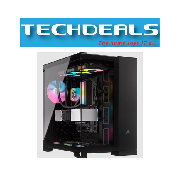 CORSAIR iCUE LINK 6500X RGB Mid-Tower Dual Chamber PC Case, Black
